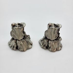 Seagull 1994 pewter Iris mini salt and pepper shaker
